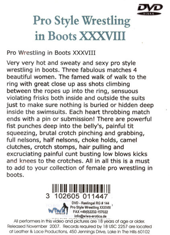 Pro Style Wrestling In Boots XXXVIII DVD Image